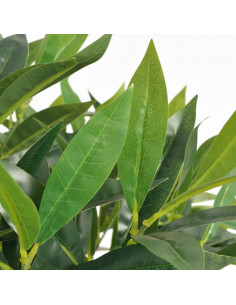 Albero di Alloro Pianta Artificiale con Vaso 125 cm Verde 2