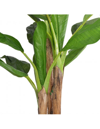 Albero Banana Artificiale con Vaso 175 cm Verde