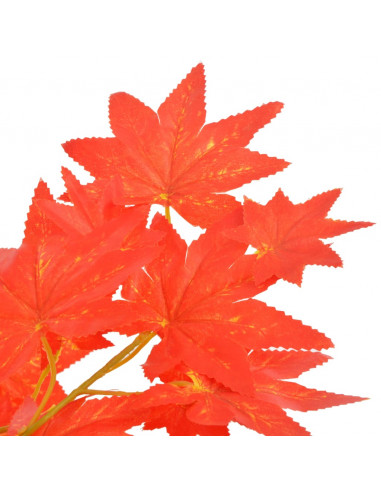 Albero di Acero Artificiale con Vaso Rosso 120 cm