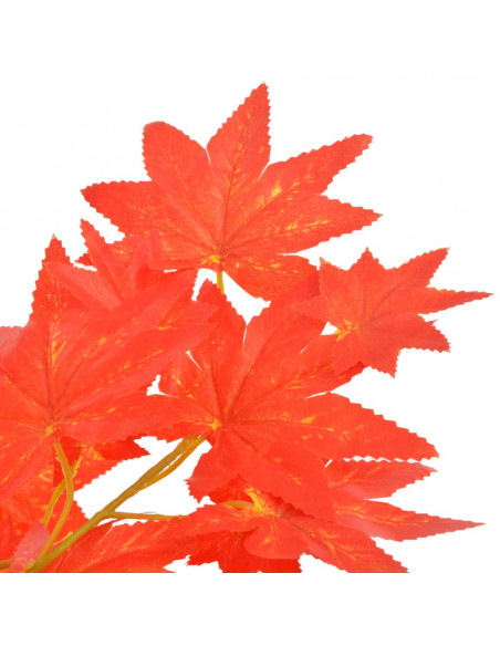 Albero di Acero Artificiale con Vaso Rosso 120 cm