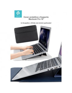 DEVIA COVER PROTETTIVA PER MACBOOK PRO 16'' CON SUPPORTO NERA