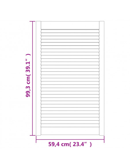Ante con Design a Lamelle 4 pz 99,3x59,4 cm in Legno di Pino