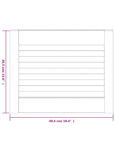 Anta a Lamelle Bianca 39,5x49,4 cm in Legno di Pino