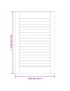 Ante a Lamelle 4 pz Bianche 61,5x39,4 cm in Legno di Pino