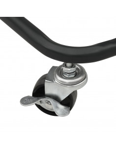 Carrello da Cucina 3 Ripiani Nero 42x35x85 cm Ferro e ABS