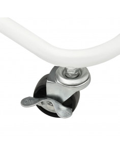 Carrello da Cucina 3 Ripiani Bianco 42x35x85 cm Ferro e ABS