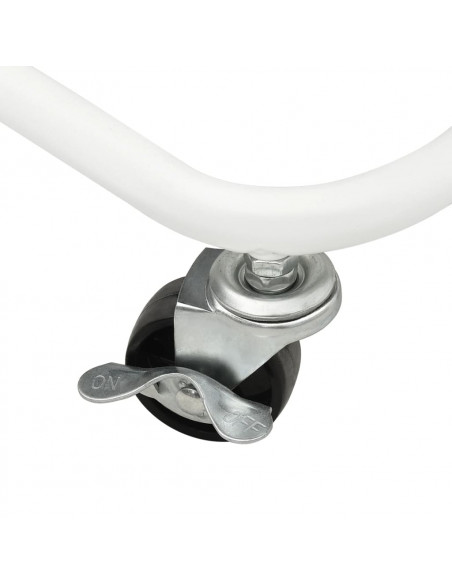 Carrello da Cucina 3 Ripiani Bianco 42x35x85 cm Ferro e ABS