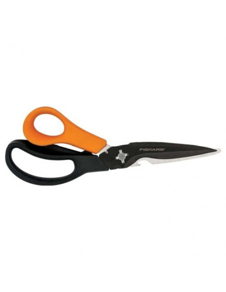 Forbice multiuso Fiskars 1063329 SOLID Sp341 Bypass Arancio e Nero Ara