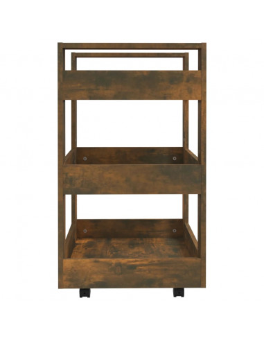 Carrello da Cucina rovere fumo 60x45x80 cm Legno Multistrato
