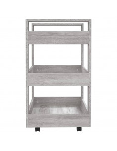 Carrello da Cucina Grigio Sonoma 60x45x80 cm Legno Multistrato