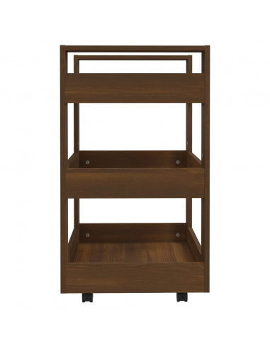 Carrello da Cucina Rovere Marrone 60x45x80 cm Legno Multistrato