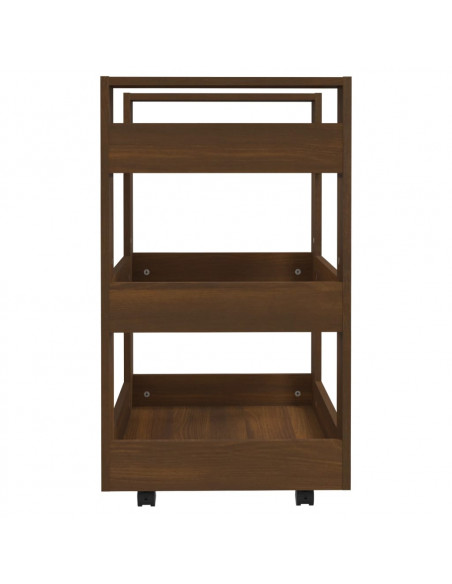 Carrello da Cucina Rovere Marrone 60x45x80 cm Legno Multistrato