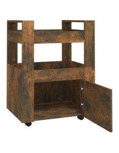 Carrello da Cucina rovere fumo 60x45x80 cm Legno Multistrato