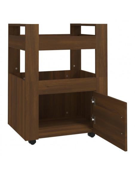 Carrello da Cucina Rovere Marrone 60x45x80 cm Legno Multistrato