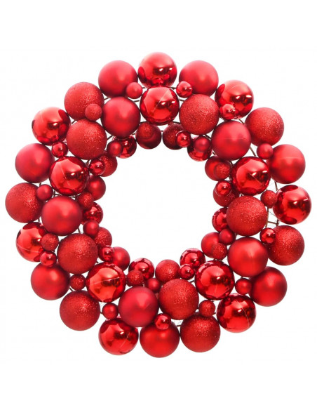 Ghirlanda di Natale Rossa 45 cm in Polistirene