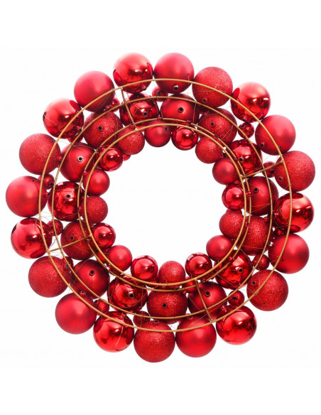 Ghirlanda di Natale Rossa 45 cm in Polistirene