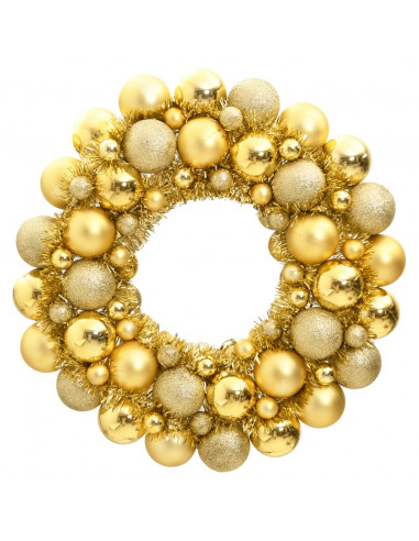Ghirlanda di Natale Oro 45 cm in Polistirene