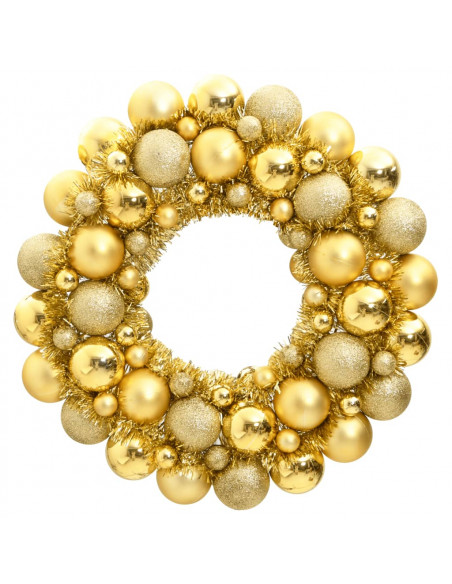 Ghirlanda di Natale Oro 45 cm in Polistirene