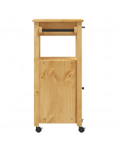 Carrello da Cucina MONZA 48x40x90 cm in Legno Massello di Pino