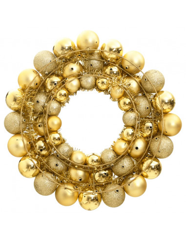 Ghirlanda di Natale Oro 45 cm in Polistirene