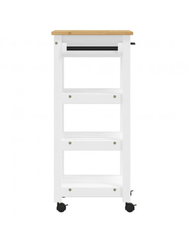 Carrello da Cucina MONZA 48x40x90 cm in Legno Massello di Pino