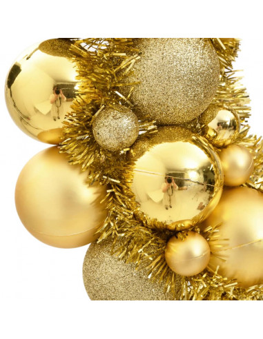 Ghirlanda di Natale Oro 45 cm in Polistirene