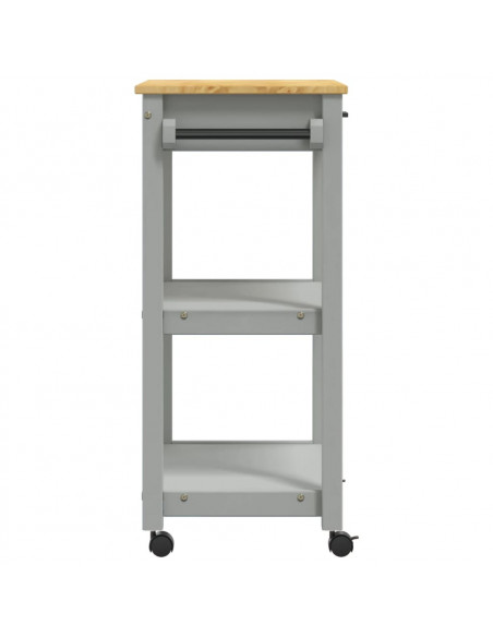 Carrello da Cucina MONZA 60x40x88,5 cm in Legno Massello di Pino