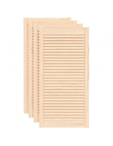 Ante con Design a Lamelle 4 pz 99,3x49,4 cm in Legno di Pino