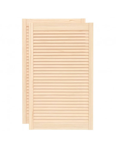 Ante con Design a Lamelle 2 pz 99,3x59,4 cm in Legno di Pino
