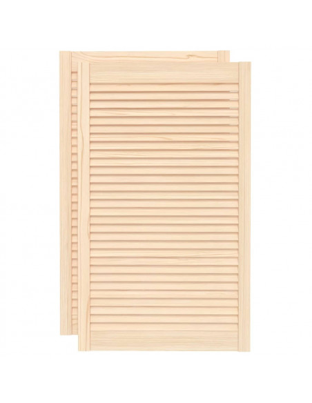 Ante con Design a Lamelle 2 pz 99,3x59,4 cm in Legno di Pino