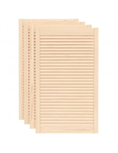 Ante con Design a Lamelle 4 pz 99,3x59,4 cm in Legno di Pino