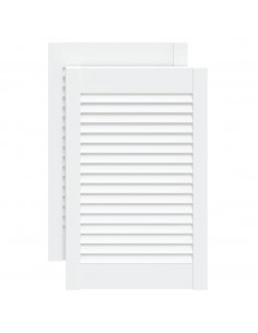 Ante a Lamelle 2 pz Bianche 61,5x39,4 cm in Legno di Pino 2