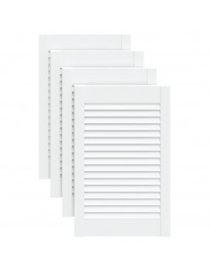 Ante a Lamelle 4 pz Bianche 61,5x39,4 cm in Legno di Pino 2