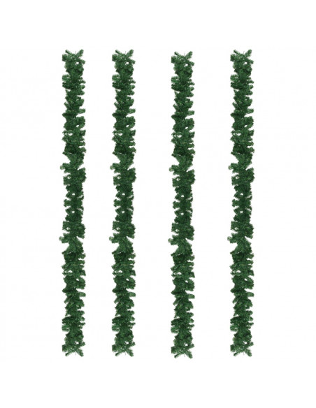 Ghirlande Natalizie 4 pz Verde 270 cm PVC