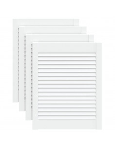 Ante a Lamelle 4 pz Bianche 61,5x49,4 cm in Legno di Pino 2