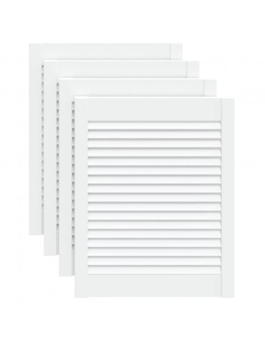 Ante a Lamelle 4 pz Bianche 61,5x49,4 cm in Legno di Pino