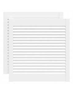 Ante a Lamelle Bianche 2 pz Bianche 61,5x59,4 cm Legno di Pino 2