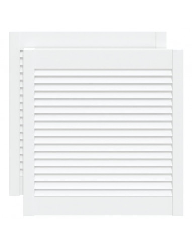 Ante a Lamelle Bianche 2 pz Bianche 61,5x59,4 cm Legno di Pino