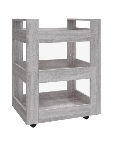 Carrello da Cucina Grigio Sonoma 60x45x80 cm Legno Multistrato