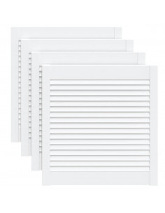 Ante a Lamelle 4 pz Bianche 61,5x59,4 cm in Legno di Pino 2