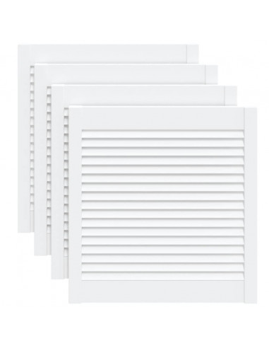 Ante a Lamelle 4 pz Bianche 61,5x59,4 cm in Legno di Pino