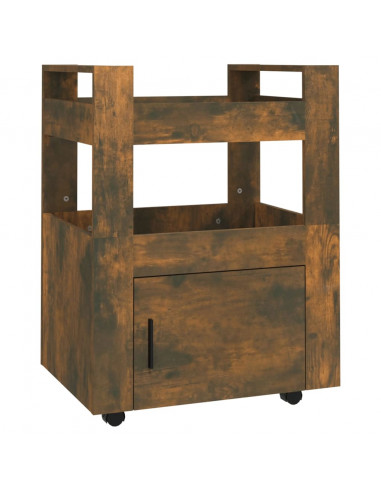 Carrello da Cucina rovere fumo 60x45x80 cm Legno Multistrato