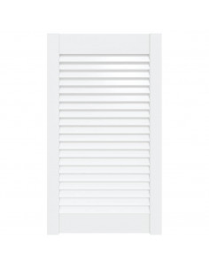 Anta con Design a Lamelle Bianca 69x39,4 cm in Legno di Pino 2