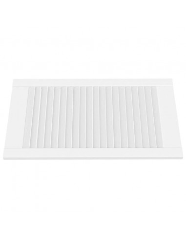 Anta con Design a Lamelle Bianca 69x39,4 cm in Legno di Pino