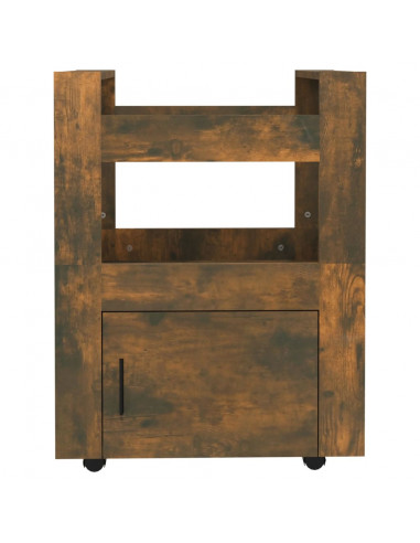 Carrello da Cucina rovere fumo 60x45x80 cm Legno Multistrato