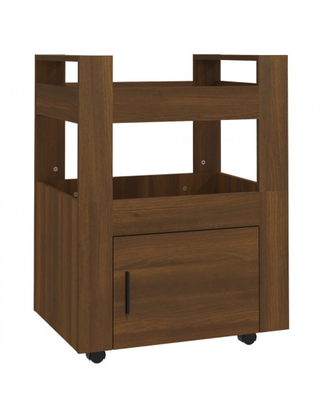 Carrello da Cucina Rovere Marrone 60x45x80 cm Legno Multistrato