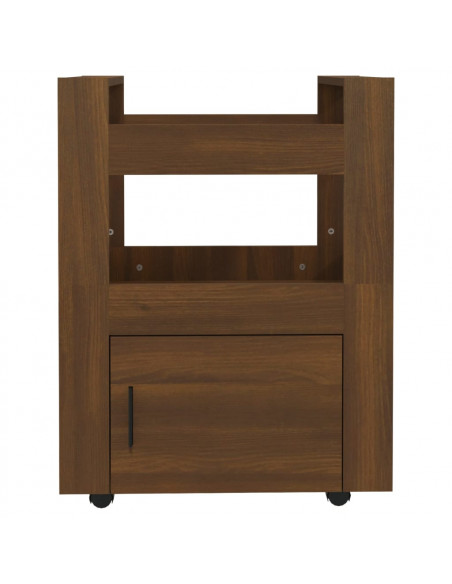 Carrello da Cucina Rovere Marrone 60x45x80 cm Legno Multistrato