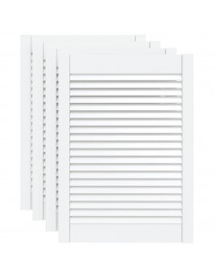 Ante a Lamelle 4 pz Bianche 69x49,4 cm in Legno di Pino 2