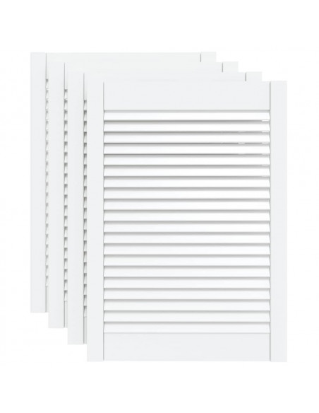 Ante a Lamelle 4 pz Bianche 69x49,4 cm in Legno di Pino