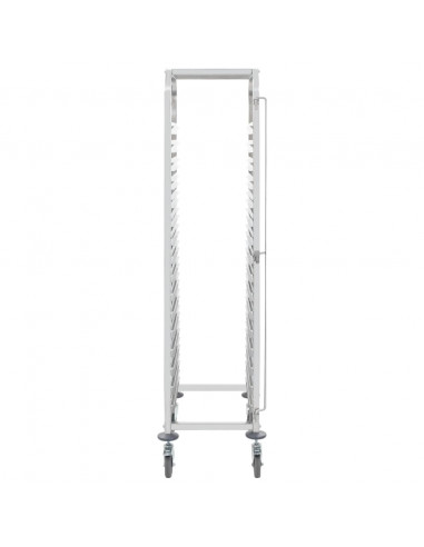 Carrello da Cucina per 16 Vassoi 38x55x163 cm in Acciaio Inox